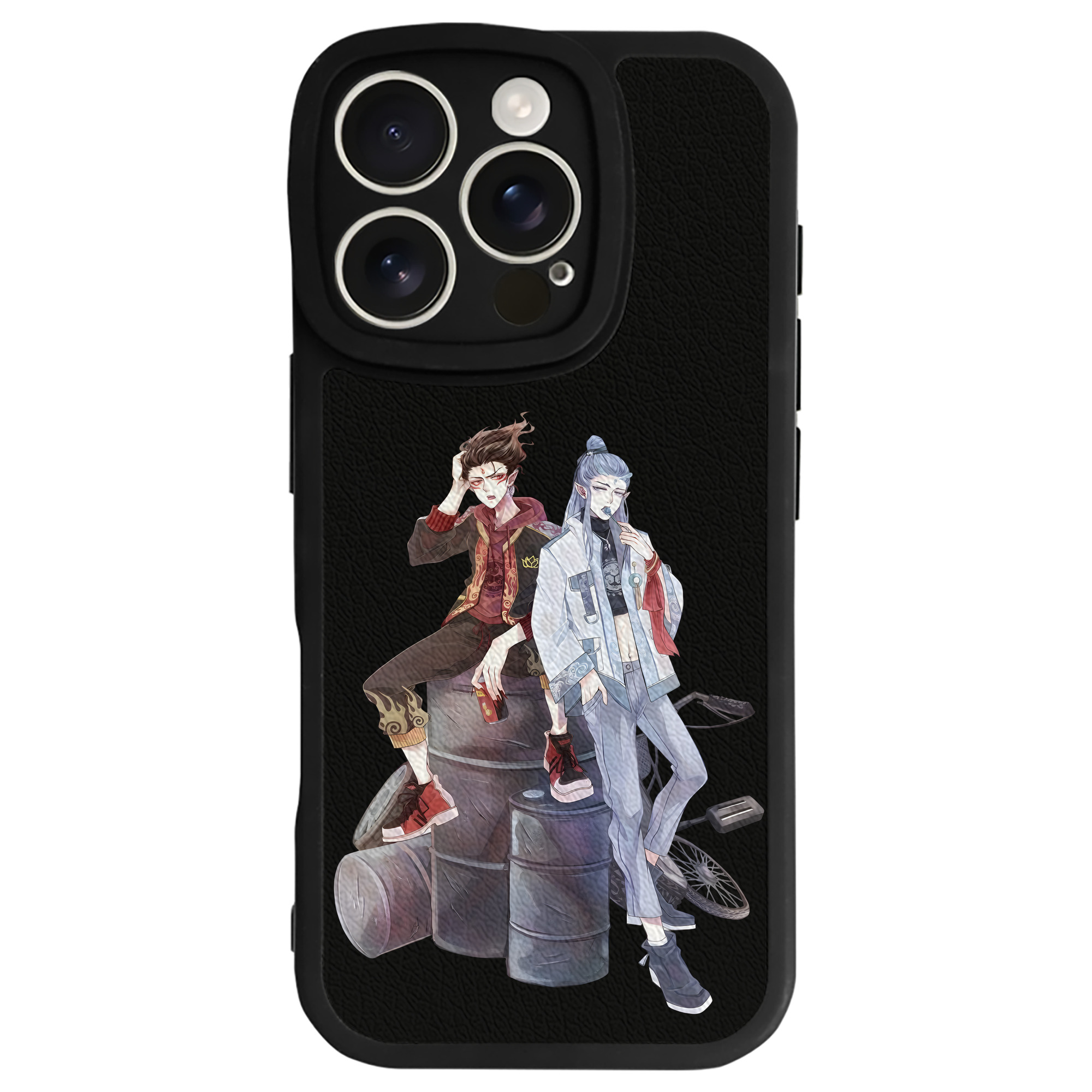 （画像用） Ne Zha 2 ナタ 魔童の大暴れ 【iPhone 16シリーズ対応】シリコンスマホケース（レザー調） 材質：シリコン